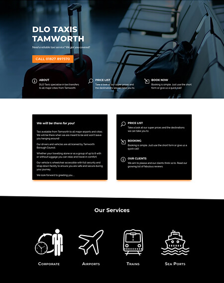 DLO Taxis - Freelance web design by Virtualeap