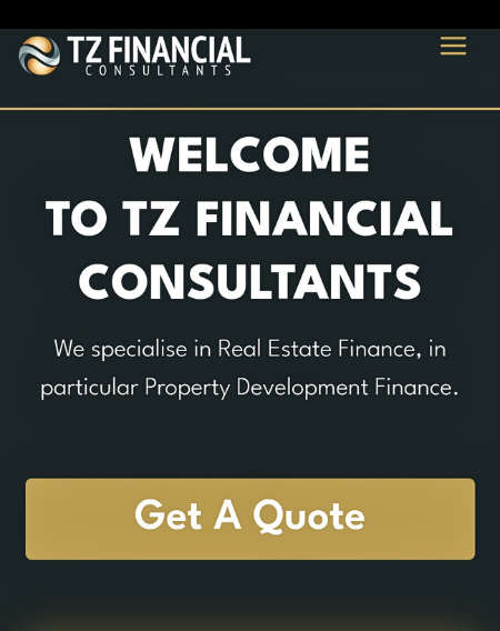 web design for tz financial consultants in london